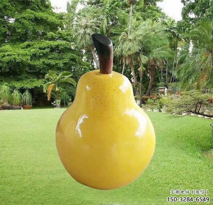 大型鴨梨雕塑 步行街水果雕塑 仿真擺件