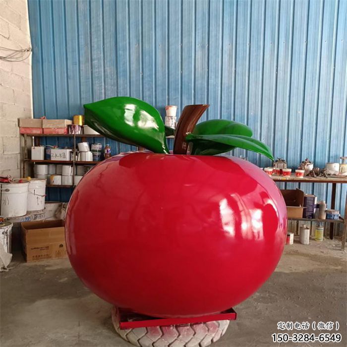 城市蘋果雕塑 風(fēng)景區(qū)彩繪雕塑 抽象擺件