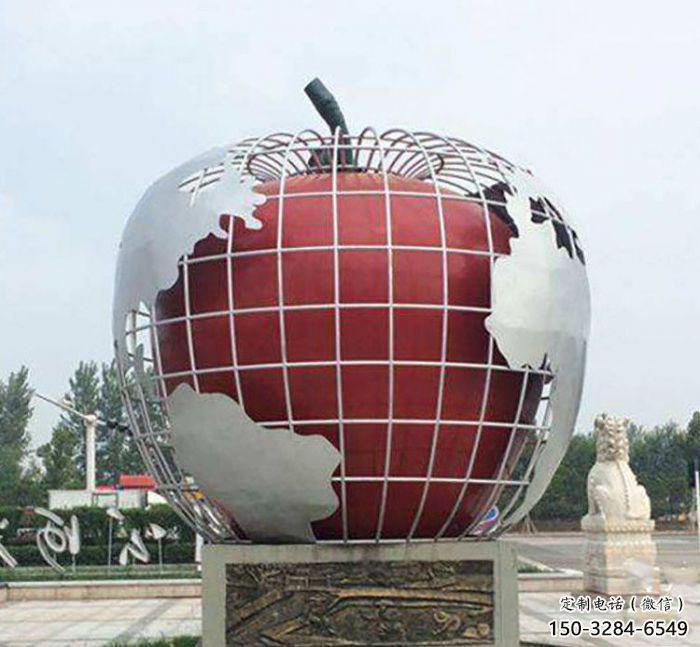 店門口蘋果雕塑 創意景觀雕塑 仿真擺件