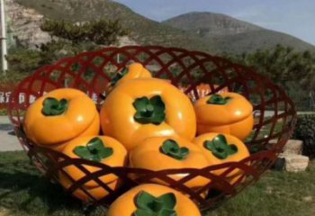 城市柿子雕塑 風景區彩繪雕塑 抽象擺件