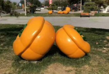 公園柿子雕塑 酒店門口雕塑 彩繪擺件