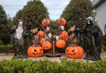 幾何果樹雕塑 庭院仿真雕塑 彩繪擺件