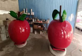 彩繪蘋果雕塑 大型城市雕塑 商業街擺件
