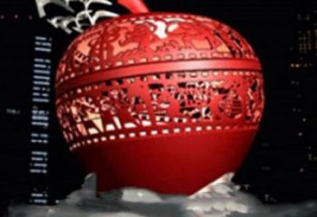 風景區蘋果雕塑 售樓處廣場雕塑 仿真擺件