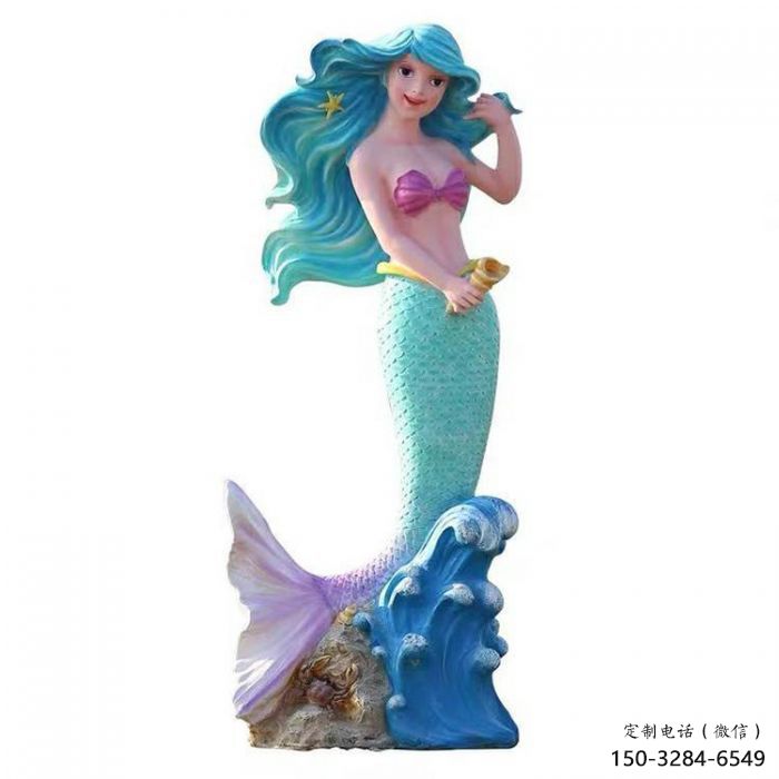 創意美人魚雕塑 步行街店門口雕塑 卡通小品