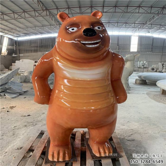 園林熊出沒雕塑 田間彩繪雕塑 動漫擺件