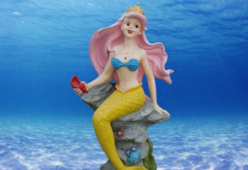 公園美人魚雕塑 酒店門口雕塑 彩繪擺件