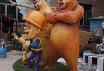 公園熊出沒雕塑 酒店門口雕塑 彩繪擺件