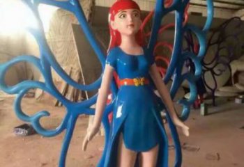 園林蝴蝶仙子雕塑 風景區動漫雕塑 廣場小品