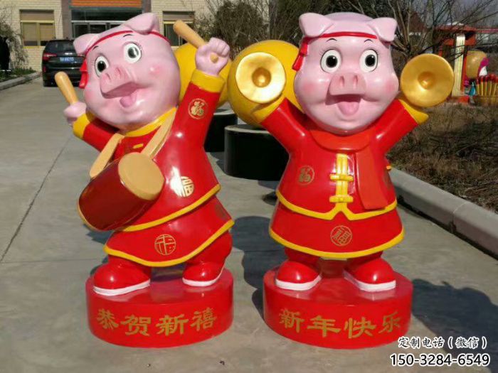 店門口小豬佩奇雕塑 創(chuàng)意景觀雕塑 卡通擺件