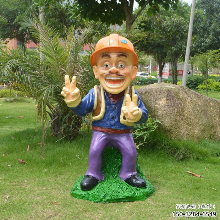 彩繪光頭強雕塑 卡通雕塑 步行街擺件