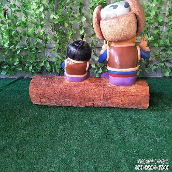 光頭強雕塑 庭院卡通雕塑 彩繪擺件