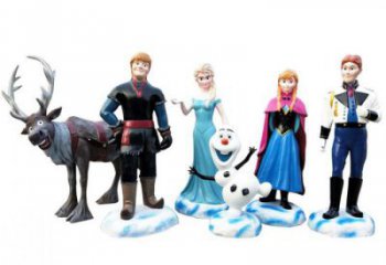 大型冰雪奇緣雕塑 商業街廣場雕塑 彩繪擺件