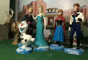 廣場冰雪奇緣雕塑 公園卡通雕塑 抽象擺件