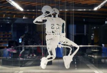 彩繪飛人雕塑 卡通雕塑 步行街?jǐn)[件