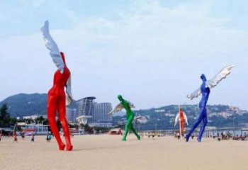 園林飛人雕塑 城市廣場雕塑 步行街?jǐn)[件