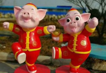 創意小豬佩奇雕塑 步行街店門口雕塑 卡通小品