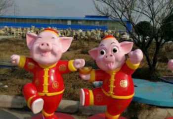 卡通小豬佩奇雕塑 店門口園林雕塑 動漫小品