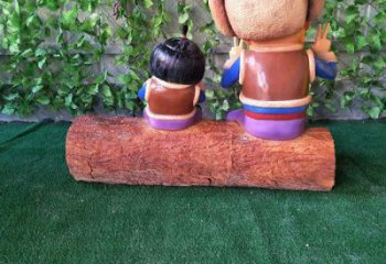 光頭強雕塑 庭院卡通雕塑 彩繪擺件