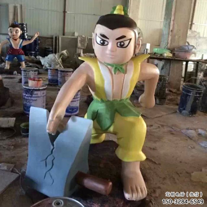 抽象葫蘆娃雕塑 店門口彩繪雕塑 步行街擺件