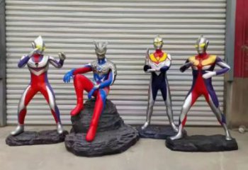 廣場奧特曼雕塑 公園卡通雕塑 抽象擺件