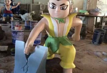 抽象葫蘆娃雕塑 店門(mén)口彩繪雕塑 步行街?jǐn)[件