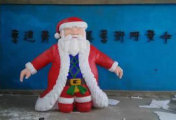 大型圣誕老人雕塑 門口創意雕塑 售樓處小品