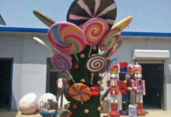 園林圣誕老人雕塑 城市廣場雕塑 步行街擺件