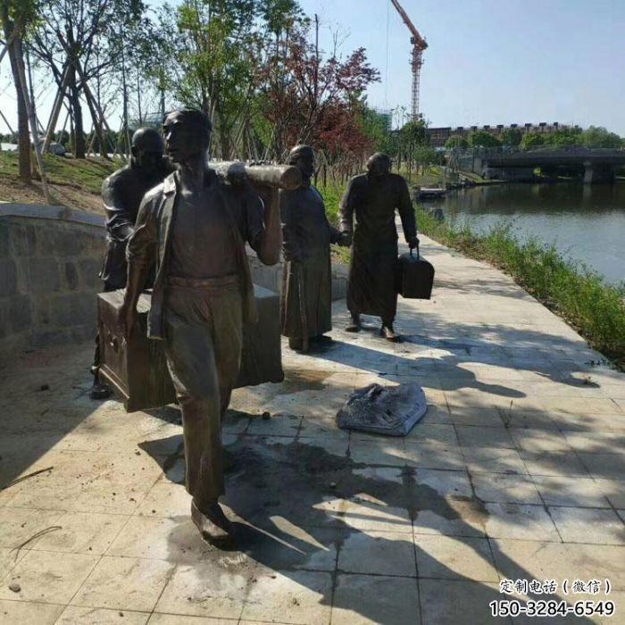 園林漁夫雕塑 城市廣場雕塑 步行街擺件