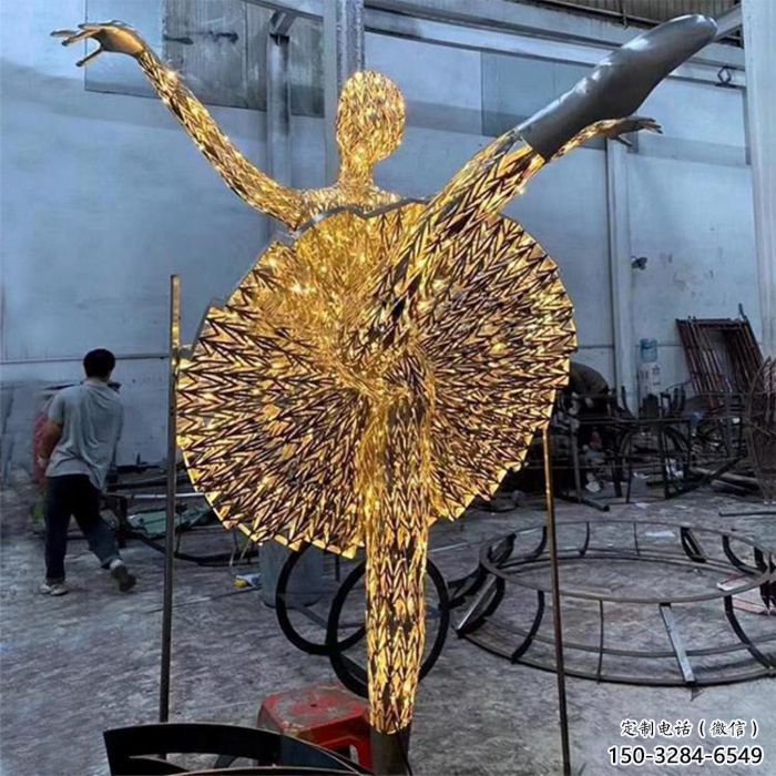 鏤空女孩雕塑 廣場童趣雕塑 門口小品