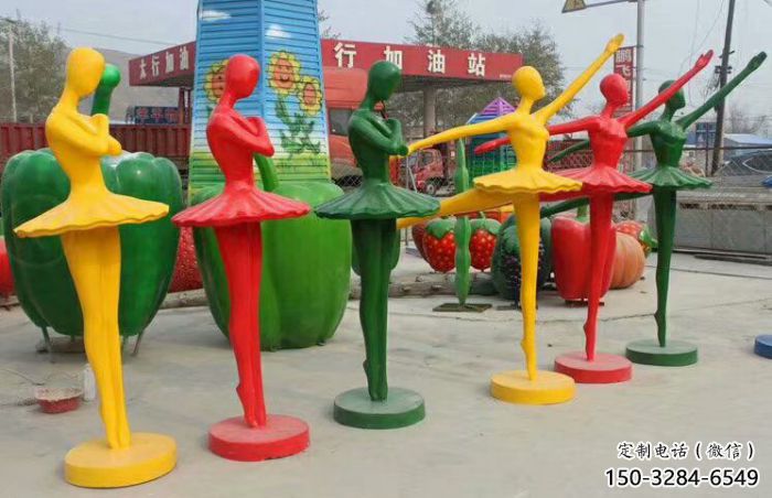 門口女孩雕塑 售樓處童趣雕塑 彩繪小品