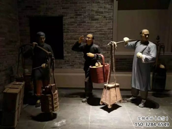 酒店農夫雕塑 庭院民俗雕塑 彩繪小品