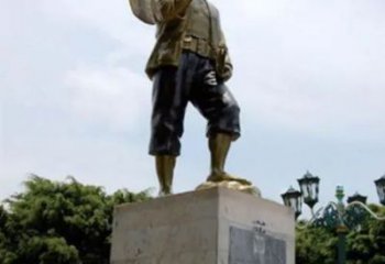 彩繪農(nóng)夫雕塑 大型城市雕塑 商業(yè)街?jǐn)[件