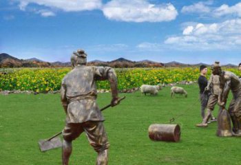 風(fēng)景區(qū)農(nóng)夫雕塑 售樓處廣場(chǎng)雕塑 仿古擺件