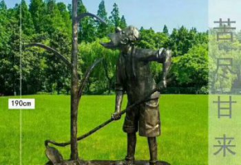 門口農(nóng)夫雕塑 售樓處民俗雕塑 農(nóng)耕小品