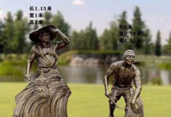 商業街農夫雕塑 售樓處雕塑 民俗擺件