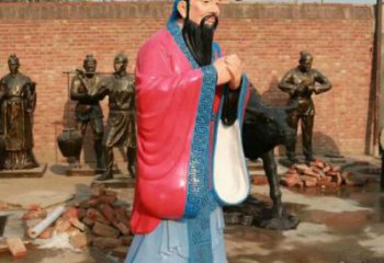 仿古孔子雕塑 庭院教育雕塑 田間小品