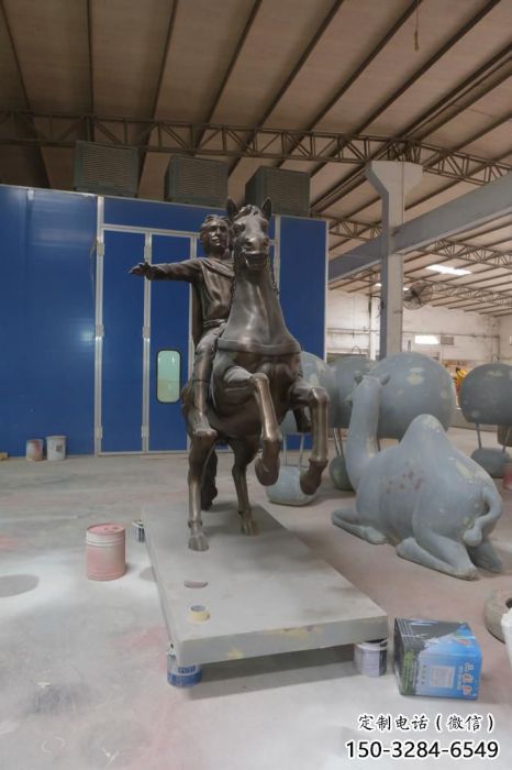 抽象騎馬人雕塑 店門(mén)口古羅馬雕塑 步行街?jǐn)[件