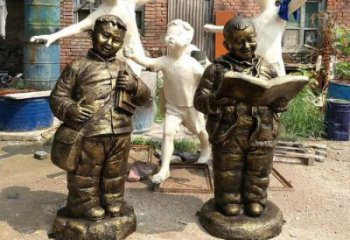 門口讀書雕塑 售樓處學校雕塑 仿真小品