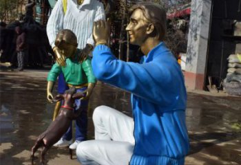 大型三口之家雕塑 步行街幸福雕塑 宣傳擺件