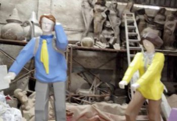 大型三口之家雕塑 商業街廣場雕塑 和睦擺件