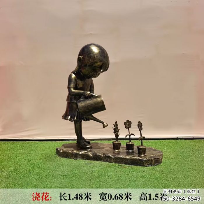 廣場(chǎng)推車(chē)雕塑 公園民俗雕塑 抽象擺件