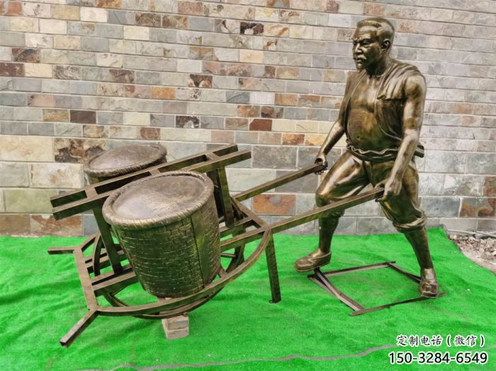 園林推車雕塑 風景區(qū)民俗雕塑 廣場小品