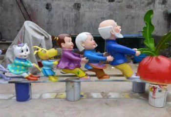 彩繪拔蘿卜雕塑 大型城市雕塑 商業(yè)街?jǐn)[件