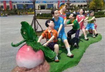 商業(yè)街拔蘿卜雕塑 售樓處雕塑 民俗擺件