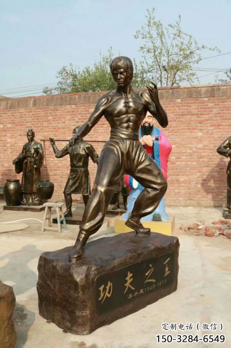 公園李小龍雕塑 酒店門口雕塑 彩繪擺件