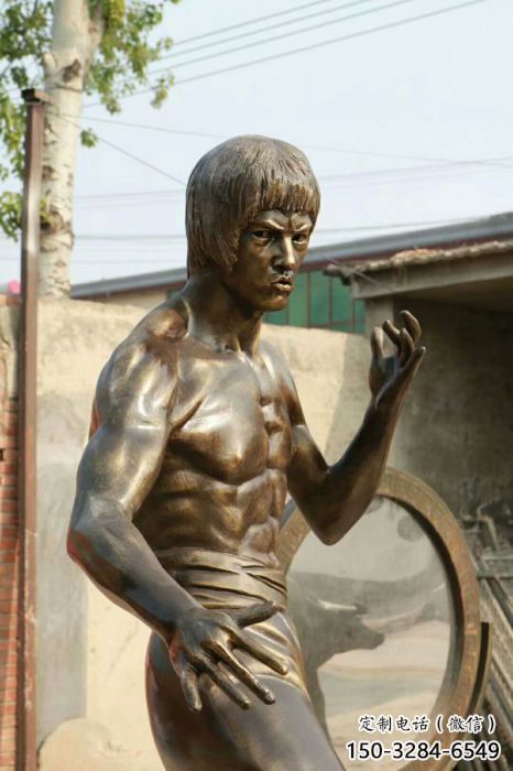 商業街李小龍雕塑 售樓處雕塑 近代擺件