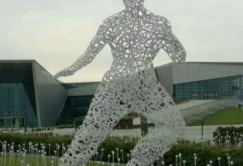 鏤空李小龍雕塑 廣場(chǎng)近代雕塑 門(mén)口小品