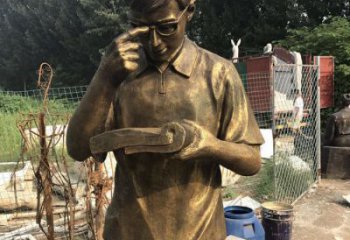 大型私塾先生雕塑 步行街學(xué)校雕塑 仿真擺件