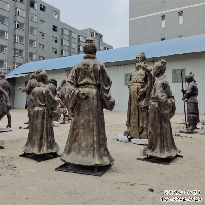 庭院私塾先生雕塑 城市彩繪雕塑 學(xué)校小品